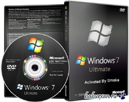 Windows 7 Ultimate x64 Activated By Smoke (RUS/11.2015)