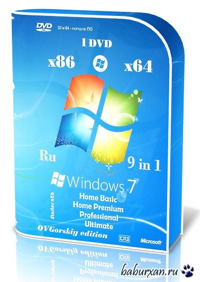 Microsoft Windows 7 SP1 x86/x64 9 in 1 Origin-Upd (01.2016/RUS/by OVGorskiy)